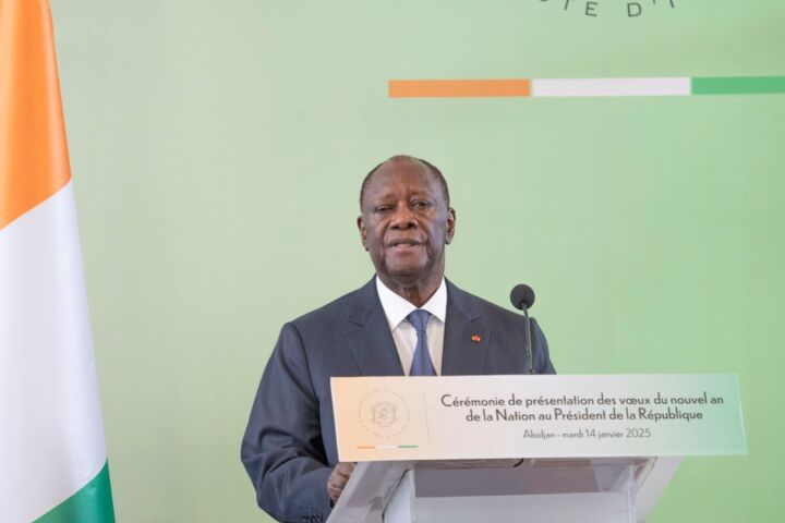 Présentation de vœux de la CNRCT au Président de la république de Côte d'Ivoire